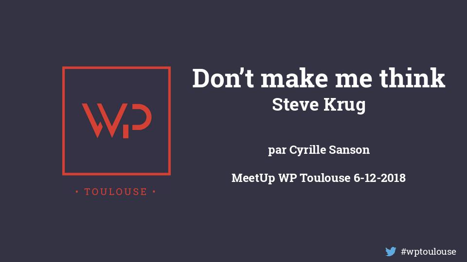 WP Toulouse 20181206 UX Couverture