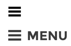 Icône de menu avec et sans étiquette.