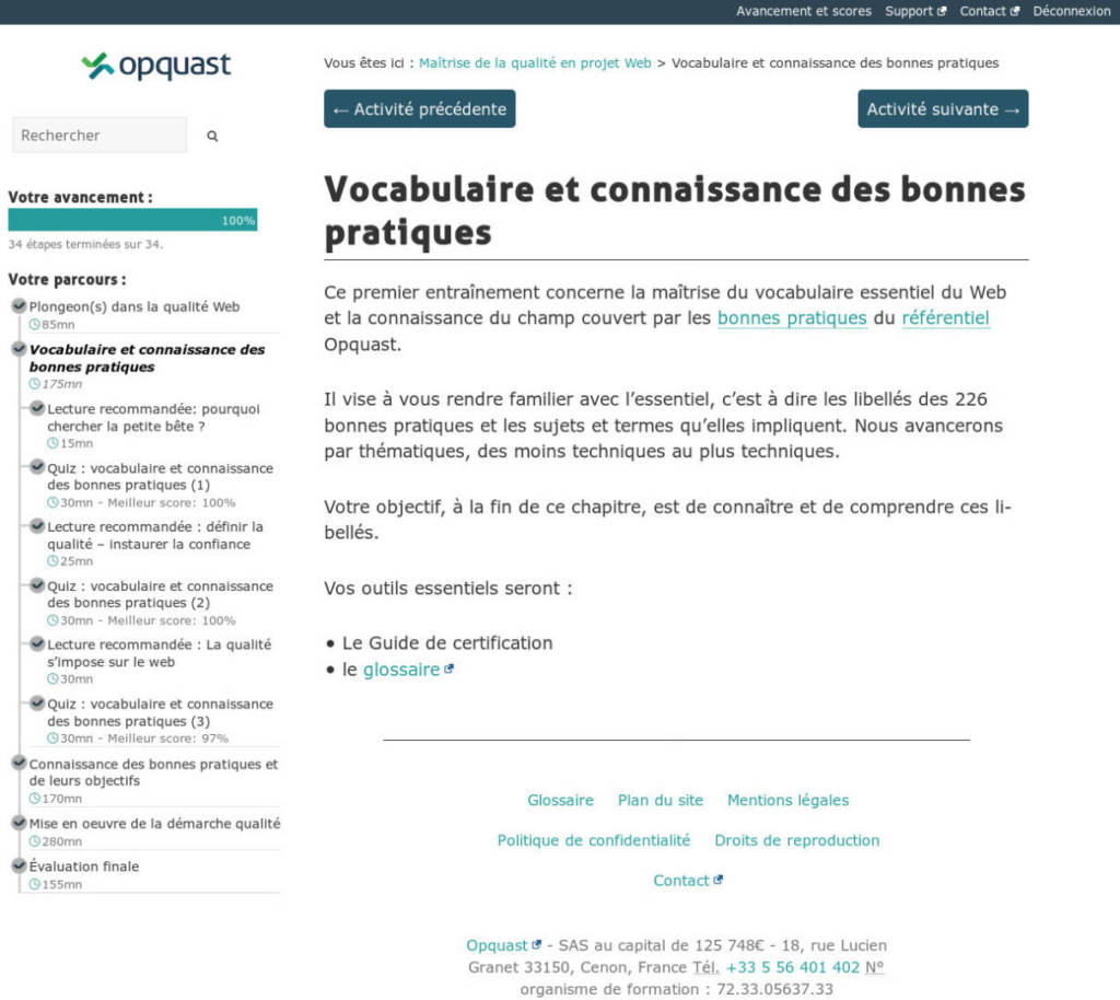 Capture Training Certified Opquast Com 20190716