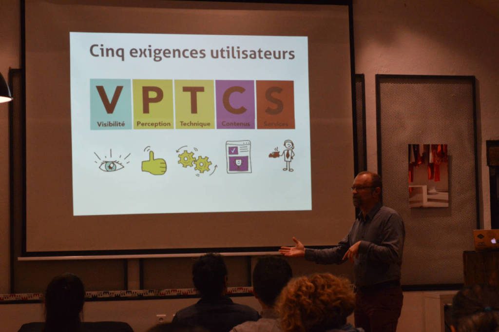 Elie Sloïm, le modèle lors du Meetup WordPress Toulouse du 7 novembre 2019.