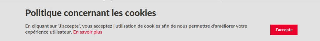 Banniere Cookie Accepte