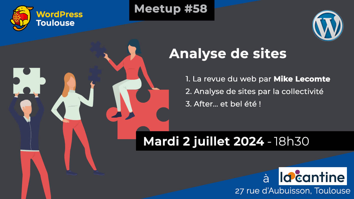 Analyse de site – MeetUp WordPress Toulouse : 07/2024