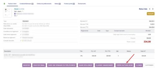 2025-01-02-annulation-facture-dolibarr-01 Capture d'écran interface facturation impayée