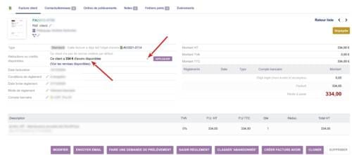 2025-01-02-annulation-facture-dolibarr-02 Interface utilisateur de facturation avec montants et dates